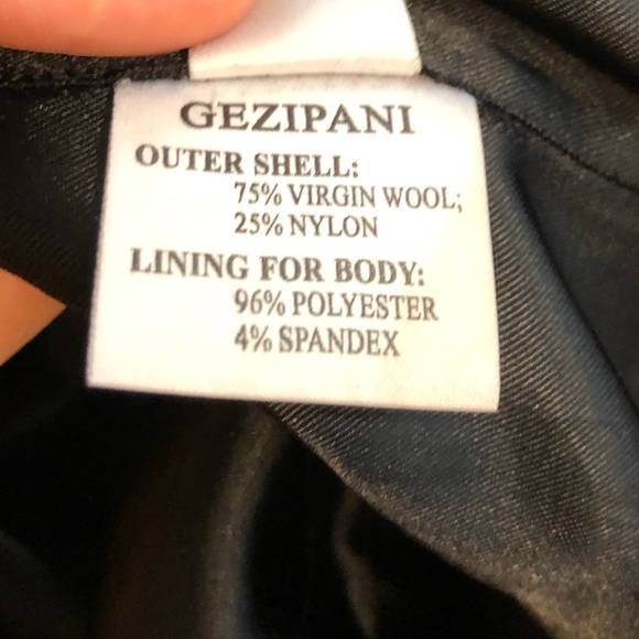 Gezipani Wool/Leather Belted Trench Jacket Sz S - Picture 10 of 13